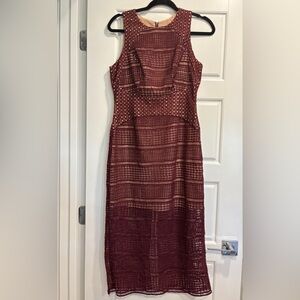 Keepsake the Label Sweet Nothing Midi Dress in Fig Womens Medium Evening Wedding